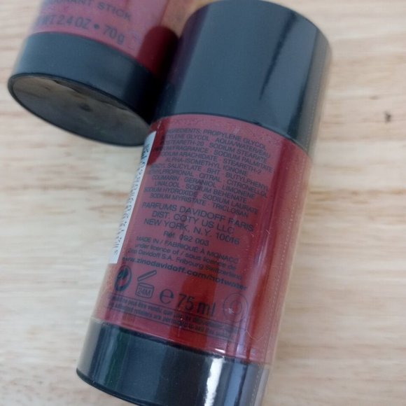2X Davidoff Hot Water Deodorant Stick 75ml each SEALED - Picture 3 of 4